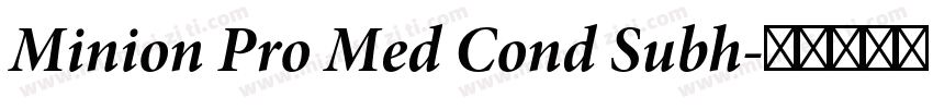 Minion Pro Med Cond Subh字体转换